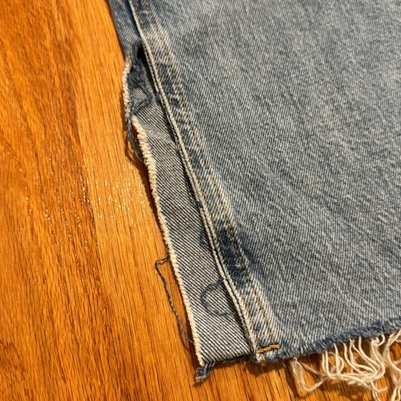 Zara distressed jean wide leg split at ankle - Picture 2 of 5